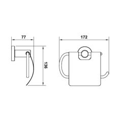 Hafele Tuvalet Kağıtlığı Ozo Kapaklı Duvara Monte Mat Siyah Renk