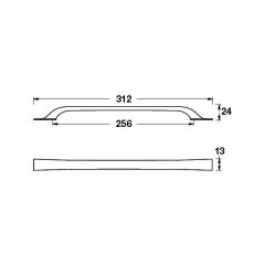 Hafele Mobilya Kulpu Bella 256mm Paslanmaz Çelik