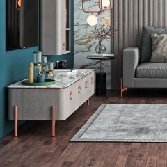 Hafele Lungo Mobilya Ayağı, Parlak Rose 250 mm