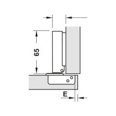 Hafele Tas Menteşe Metalla 120 Yavaşlatıcılı Düz 48/6 Mat Nikel