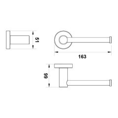 Hafele Tuvalet Kağıtlığı Ozo Duvara Monte Parlak Krom Renk