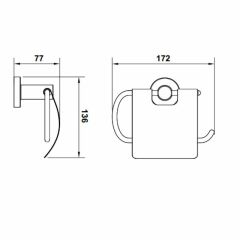 Hafele Tuvalet Kağıtlığı Ozo Kapaklı Duvara Monte Parlak Krom Renk
