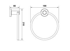 Hafele Halka Havluluk Ozo Duvara Parlak Krom Renk