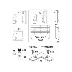 Hafele Folder 3000 mm Metal Gri Alüminyum Profil