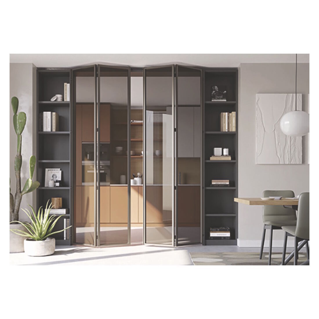 Hafele Folder 350-500 mm Sağ Katlanır Kayar Kapak Seti