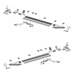 Hafele Folder 350-500 mm Sağ Katlanır Kayar Kapak Seti