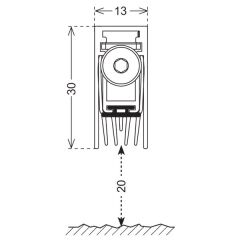Hafele Kapı Altı Giyotin Zone Filler 1230mm Gömülerek Montaj