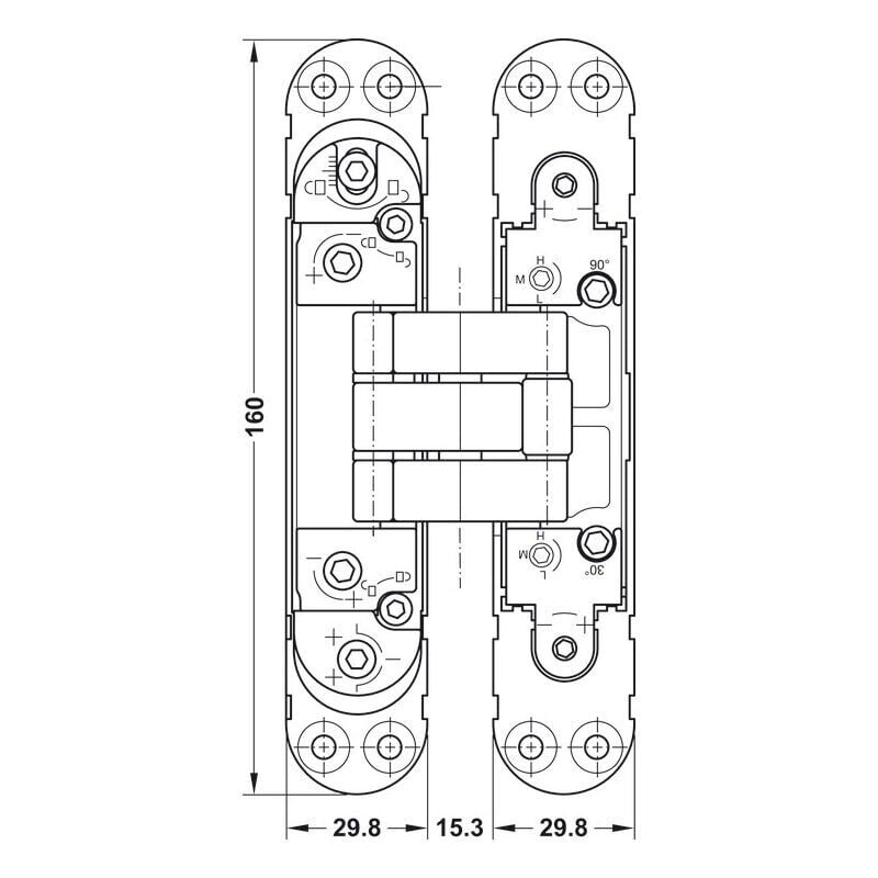 Hafele 60SC Gizli Menteşe