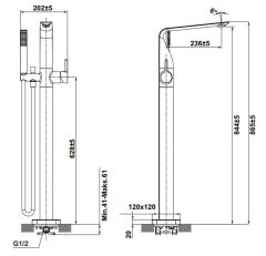 Hafele SONATE Küvet Bataryası Parlak Krom