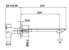 Hafele SONATE Ankastre Lavabo Bataryası Parlak Krom