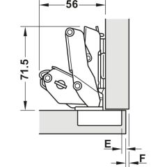 Hafele METALLA 310 K 155° Frenli Düz