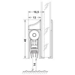 Hafele Kapı Altı Giyotin Zone Glass Filler 830mm Gömülerek Montaj