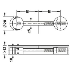 Hafele Drıll Tezgah Bağlantı Elemanı Ø20 100Mm