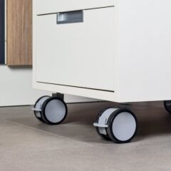 Hafele İkiz Tekerlek Frenli Gri Ø50x64mm