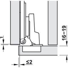 Hafele Slido F-Park71 16B/25B Kapak Montaj Seti