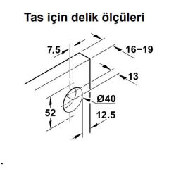 Hafele Slido F-Park71 16B/25B Kapak Montaj Seti