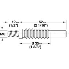 Hafele Confa 35 Mil M8/35mm , Galvaniz, (10 Adet)