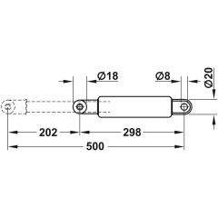 Hafele Gaz Basınçlı Piston 1900N/100kg