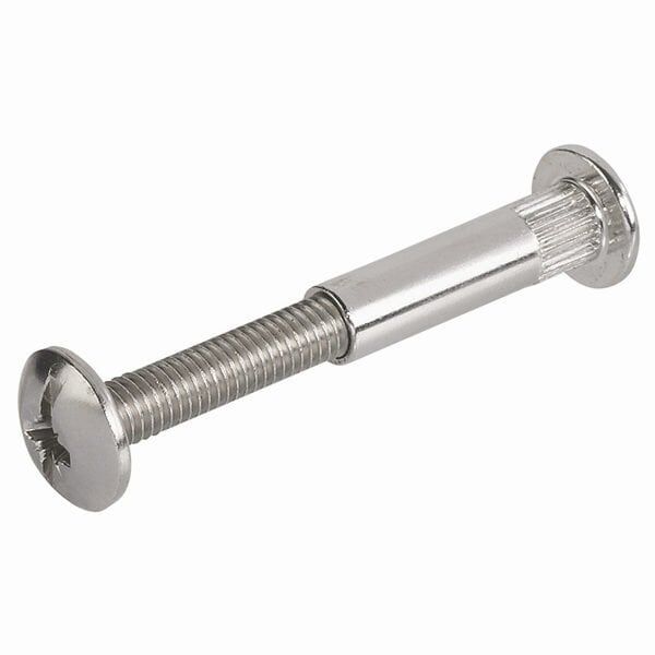 Hafele Montabent Bağlantı Vidası 36-46mm, Mat Nikel Renk (100 Adet)