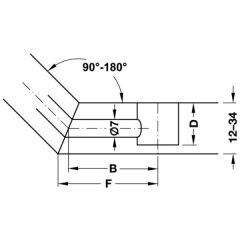 HAfele Minifix Açılı Çift Taraflı Mil (100 Adet), Galvaniz
