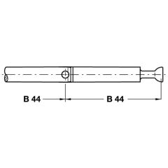 HAfele Minifix Açılı Çift Taraflı Mil (100 Adet), Galvaniz