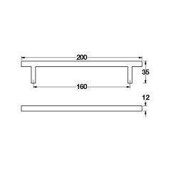 Hafele Mobilya Kulpu Lindsey2 160mm Mat Krom