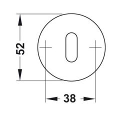 Hafele Yuvarlak Wc Kapı Kolu Rozeti, Antik Bronz Renk