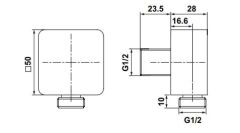 Hafele NEO S El Duşu Çıkış Ucu Parlak Krom