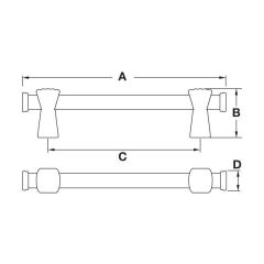 Hafele Mobilya Kulpu Story 320mm Parlak Altın