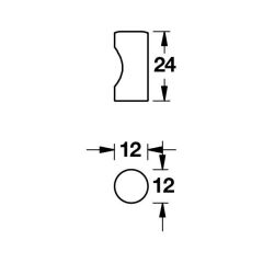 Hafele Düğme Kulp Grimaldo Jr. Parlak Pirinç