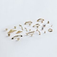 Hafele Düğme Kulp Grimaldo Jr. Parlak Pirinç