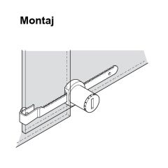Hafele Symo Cam Kapak Kilidi, Mat Nikel Kaplama