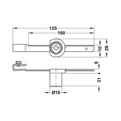 Hafele Symo Cam Kapak Kilidi, Mat Nikel Kaplama