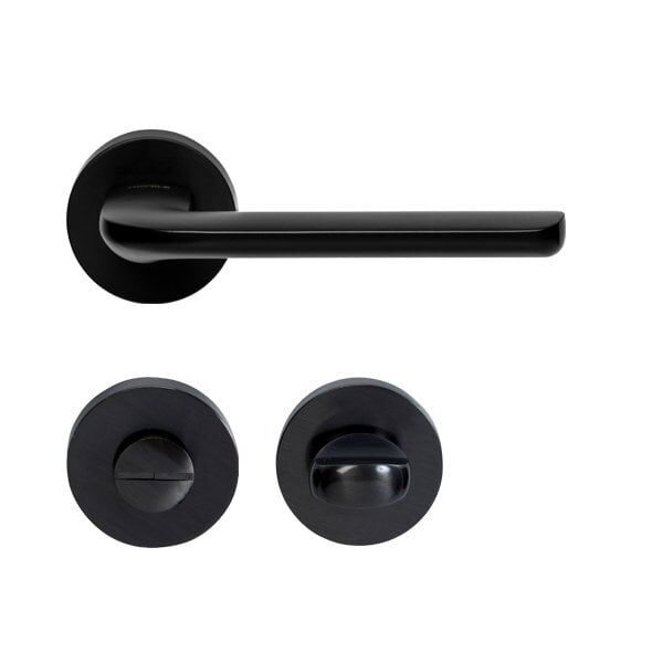 Hafele Kapı Kolu Seti Lyon WC Mat Siyah