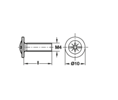 Hafele Kulp Vidası Galvaniz M4X23mm (100 Adet)