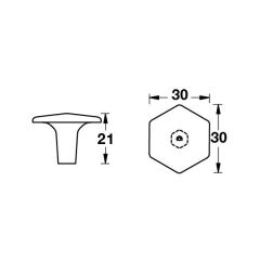 Hafele Düğme Kulp Bloombury Jr. Parlak Pirinç