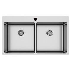 Hafele Çelik Eviye Novara14 870x505mm Paslanmaz Çelik Parlak