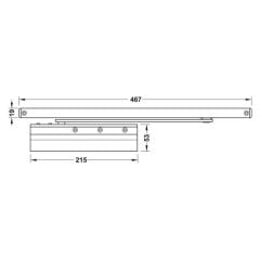 Hafele DCL84 Kapı Kapatıcı F EN3, Parlak Pirinç
