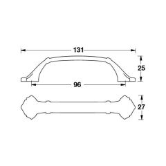 Hafele Mobilya Kulpu Kato 96mm Antik Bronz