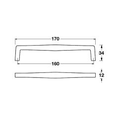 Hafele Mobilya Kulpu Lennon 160mm Parlak Krom