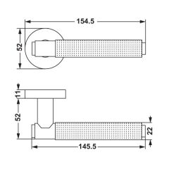 Hafele Kapı Kolu Seti Verona WC Mat Altın