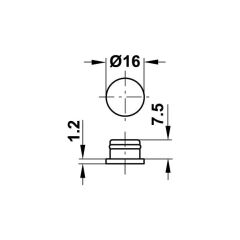 Hafele Kapak 1,2mm Mat Nikel Kaplama Renk