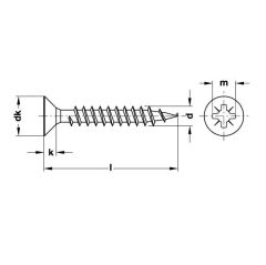 Hafele Matkap Uçlu Havşa Başlı Vida Gal.3,9X38mm (500 Adet)