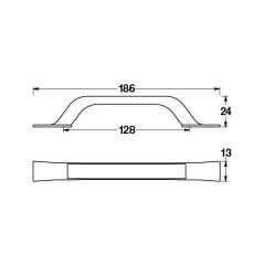 Hafele Mobilya Kulpu Bella 128mm Paslanmaz Çelik