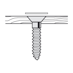 Hafele Vida Tapası Yapıştırılarak 14mm (50 Adet) Beyaz