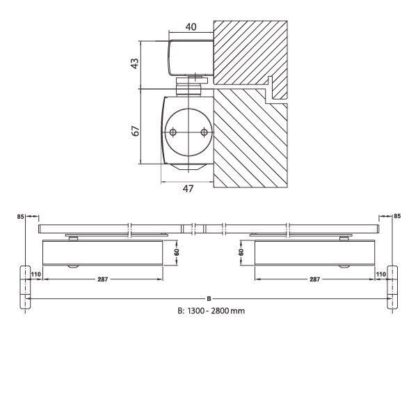 Hafele TS 3000V/5000 Kayar Kanal Gümüş Renk