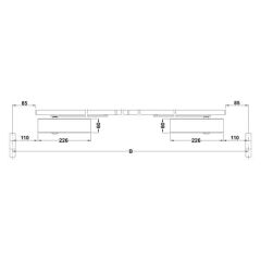Hafele TS3000 V Kapı Kapatıcı Gövde Gümüş Renk
