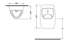 Hafele TENO Pisuvar Parlak Beyaz