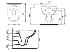 Hafele SYSTO WALL R52 Asma Klozet Parlak Beyaz