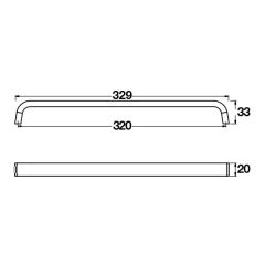 Hafele Mobilya Kulpu Marcello III 320mm Parlak Krom